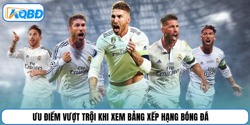 Ưu điểm vượt trội khi xem bảng xếp hạng bóng đá