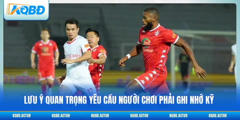 Lưu ý quan trọng yêu cầu người chơi phải ghi nhớ kỹ